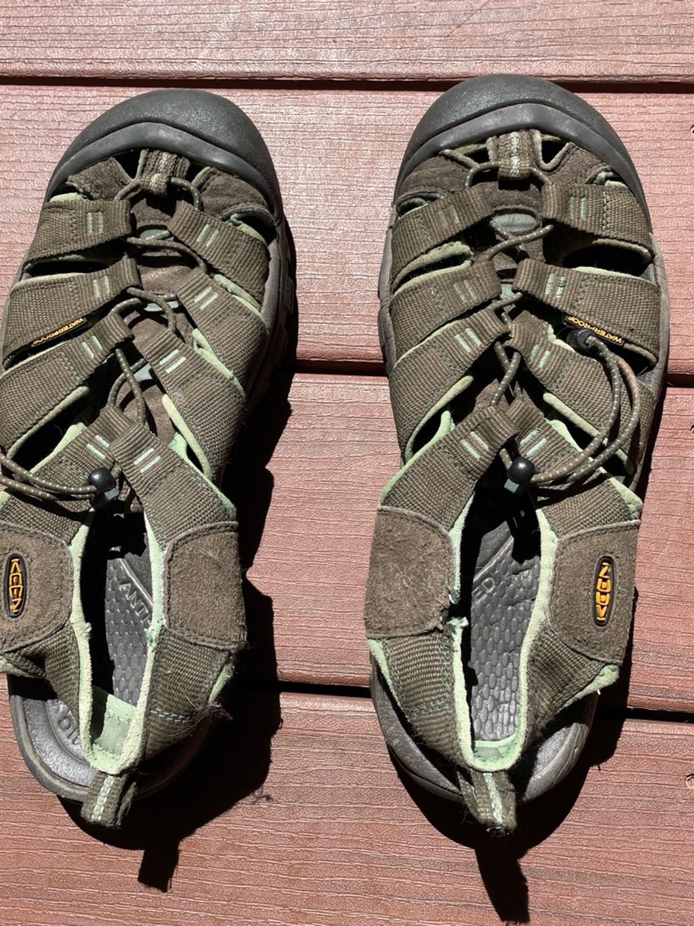 KEEN olive green hiking/outdoor sandals